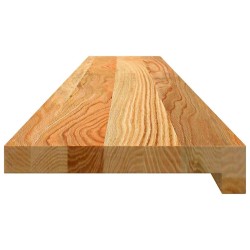 Appuis de fenêtre 2 pcs marron clair bois de chêne massif 