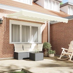 Tissu de Remplacement d'Auvent pour cadre 3x2 m Crème 