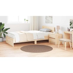 Tapis Shaggy avec dos en latex Marron ø120 cm 