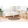 Tapis Shaggy avec dos en latex Marron ø120 cm 