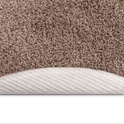 Tapis Shaggy avec dos en latex Marron ø120 cm 