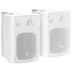 Haut-parleurs stéréo muraux 2pcs blanc intérieur extérieur 100W 