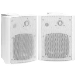 Haut-parleurs stéréo muraux 2pcs blanc intérieur extérieur 100W 