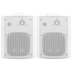 Haut-parleurs stéréo muraux 2pcs blanc intérieur extérieur 100W 