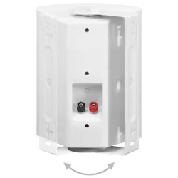 Haut-parleurs stéréo muraux 2pcs blanc intérieur extérieur 100W 