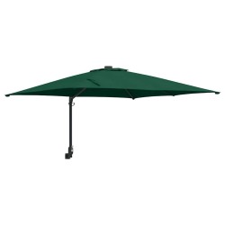 Parasol mural de jardin vert 247 cm 