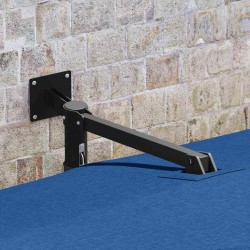 Parasol de jardin mural bleu azur 247 cm 