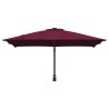 Parasol de jardin mural bordeaux rouge de 247 cm 