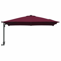 Parasol de jardin mural bordeaux rouge de 247 cm 