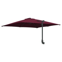 Parasol de jardin mural bordeaux rouge de 247 cm 