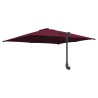 Parasol de jardin mural bordeaux rouge de 247 cm 