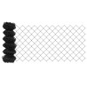 Jeu de Poteaux de Clôture Gris 0.4 x 25 m Acier galvanisé 