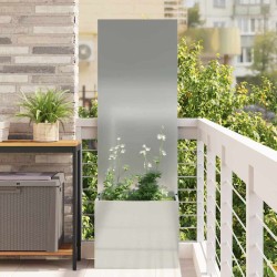 Jardinier avec Panneau Décoratif Argenté 50 x 140 cm 