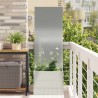 Jardinier avec Panneau Décoratif Argenté 50 x 140 cm 