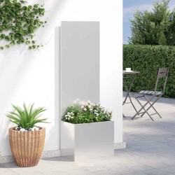 Jardinier avec Panneau Décoratif Argenté 50 x 140 cm 