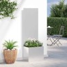 Jardinier avec Panneau Décoratif Argenté 50 x 140 cm 