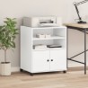Support d'imprimante avec roulettes blanc 60x48x74 cm 