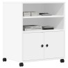 Support d'imprimante avec roulettes blanc 60x48x74 cm 