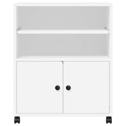 Support d'imprimante avec roulettes blanc 60x48x74 cm 