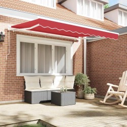 Tissu de Remplacement d'Auvent pour Cadre 3x2 m Rouge 