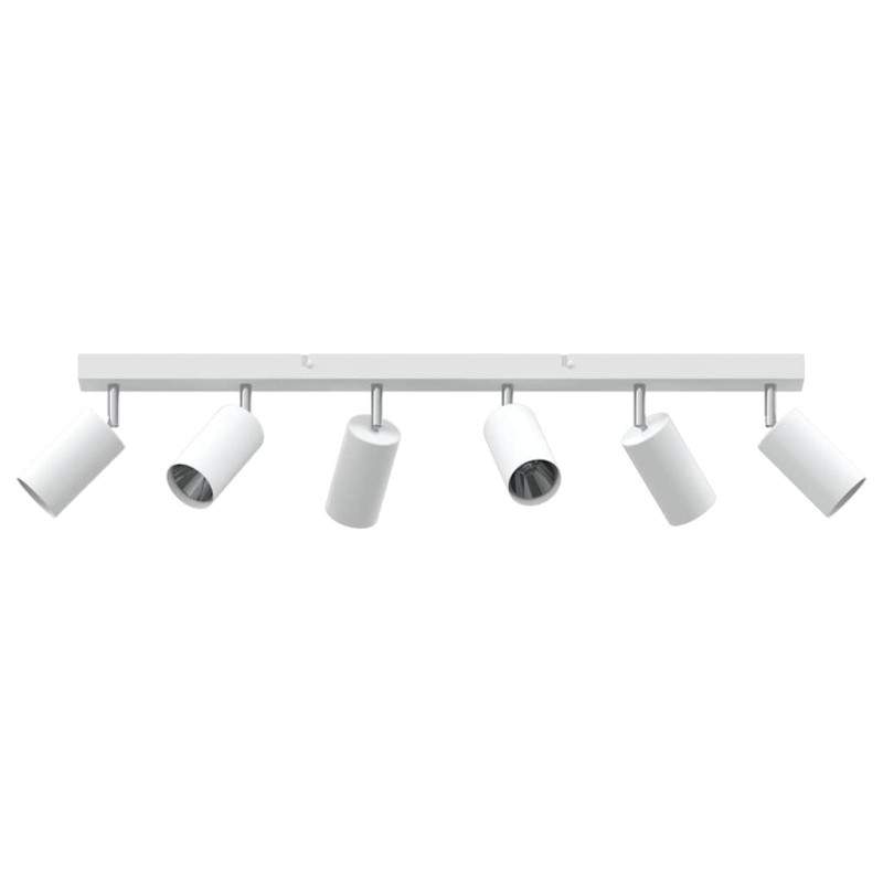 Projecteur plafond 6 voies ajustable blanc GU10 
