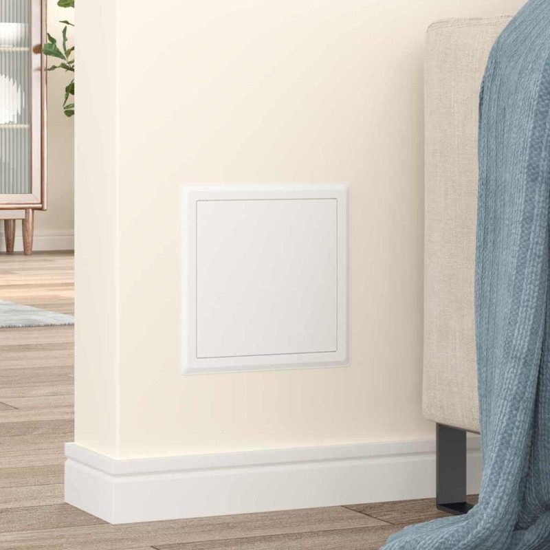 Panneau d'Accès 2 pcs Blanc 20 x 20 cm Acier 