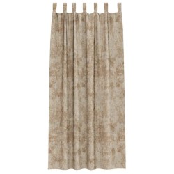 Rideaux en velours 2 pcs avec œillets Champagne 245x140 cm 