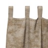 Rideaux en velours 2 pcs avec œillets Champagne 245x140 cm 