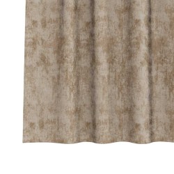 Rideaux en velours 2 pcs avec œillets Champagne 245x140 cm 