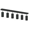 Projecteur plafond ajustable 6 voies noir GU10 