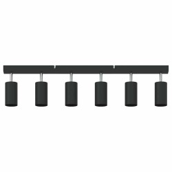 Projecteur plafond ajustable 6 voies noir GU10 