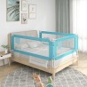 Barrière de sécurité de lit d'enfant Bleu 100x25 cm Tissu 