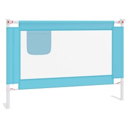 Barrière de sécurité de lit d'enfant Bleu 100x25 cm Tissu 