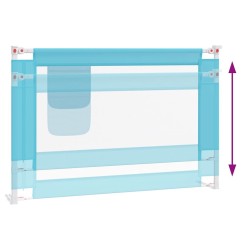 Barrière de sécurité de lit d'enfant Bleu 100x25 cm Tissu 