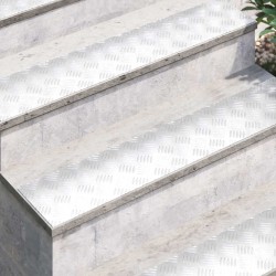 Plaques d'Aluminium en Damier 4 pcs Antidérapantes 100x20 cm 