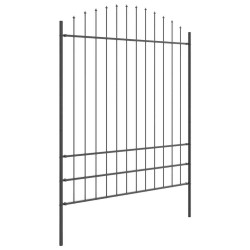 Clôture de jardin haie grise 1,7 x 2 m en acier 