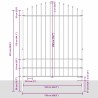 Clôture de jardin haie grise 1,7 x 2 m en acier 