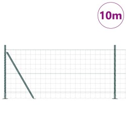 Clôture Euro avec 7 poteaux 1x10 m en acier galvanisé. 