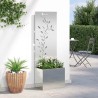 Jardinier avec Panneau Décoratif Argenté 50 x 140 cm 