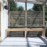 Banc de jardin à 2 places 203,5x44x45 cm bois massif de pin 