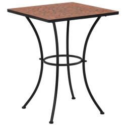 Table de bistro mosaïque Terre cuite 60 cm Céramique 