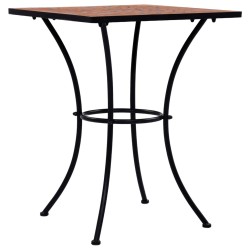 Table de bistro mosaïque Terre cuite 60 cm Céramique 
