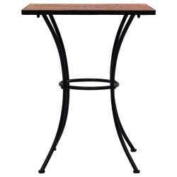 Table de bistro mosaïque Terre cuite 60 cm Céramique 