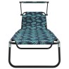 Chauffe-soleils pliants 2 pcs avec impression de feuilles 600D Tissu Oxford 