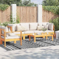 Tapis d'extérieur ARAKIL Noir et blanc Tissu, Polyester Grand 