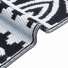 Tapis d'extérieur ARAKIL Noir et blanc Tissu, Polyester Grand 