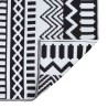 Tapis d'extérieur ARAKIL Noir et blanc Tissu, Polyester Grand 