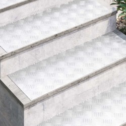 Plaques en Aluminium à Motif en Damier 4 pcs Antidérapantes 90x30 cm 