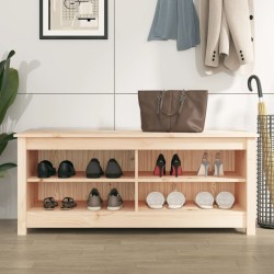 Banc à chaussures 110x38x45,5 cm Bois de pin massif 