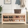 Banc à chaussures 110x38x45,5 cm Bois de pin massif 